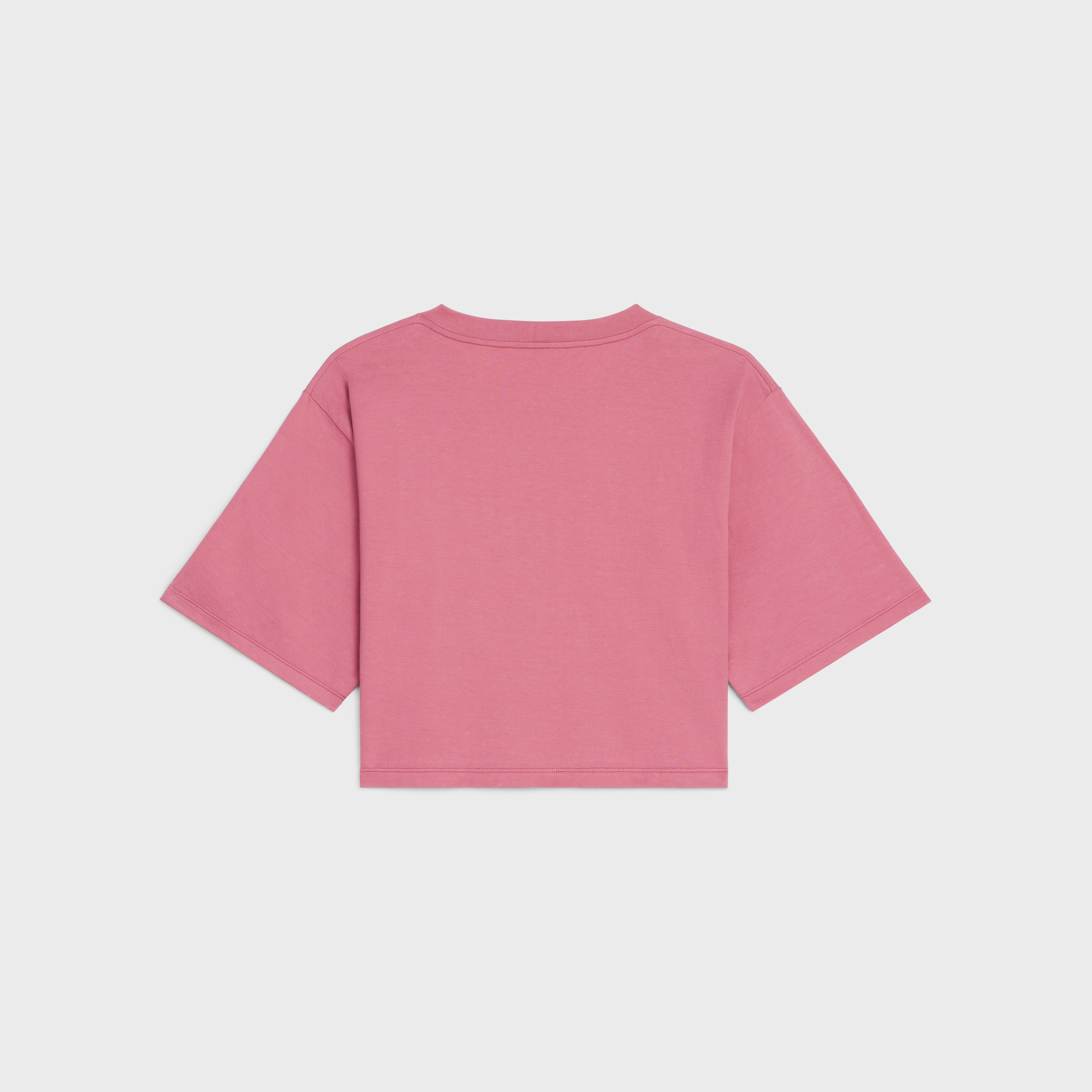 CELINE CROPPED CELINE T-SHIRT IN COTTON JERSEY | REVERSIBLE