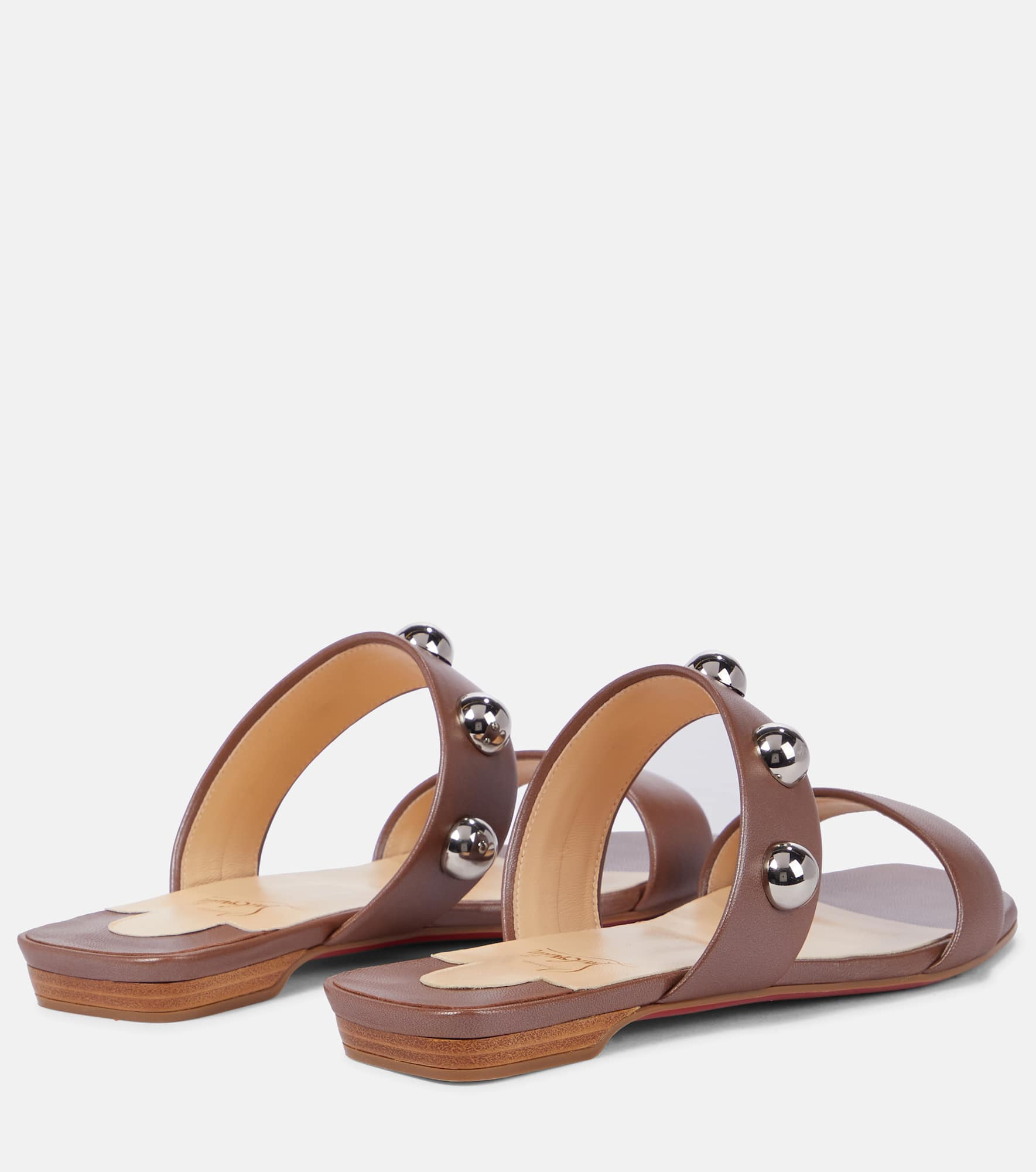 Simple Bille embellished leather sandals - 3