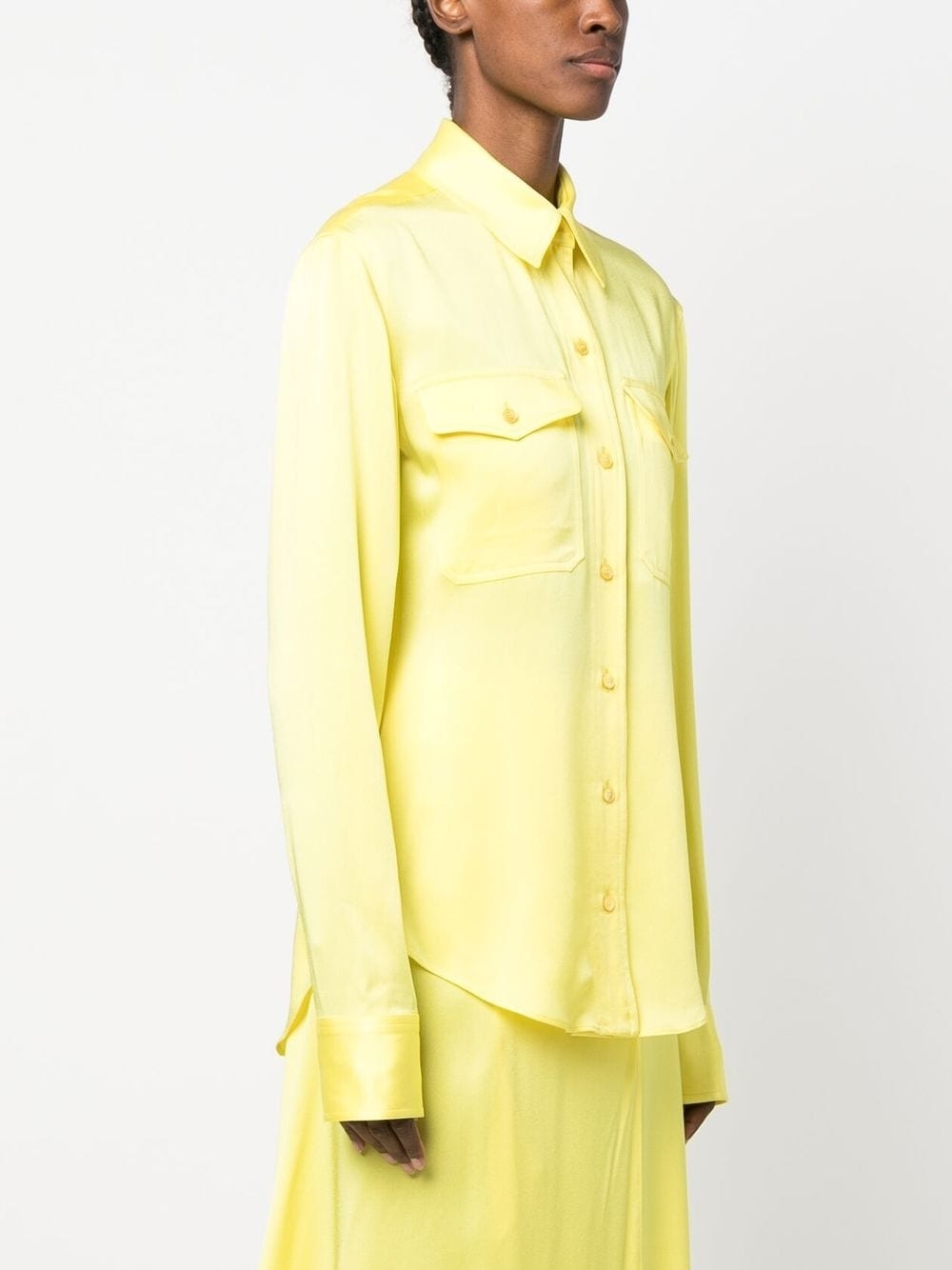 button-up satin shirt - 3