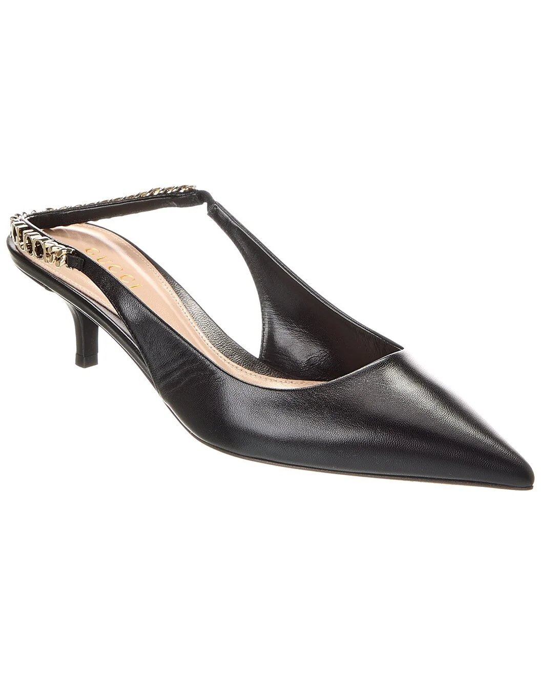 Gucci Signoria Leather Slingback Pump - 1