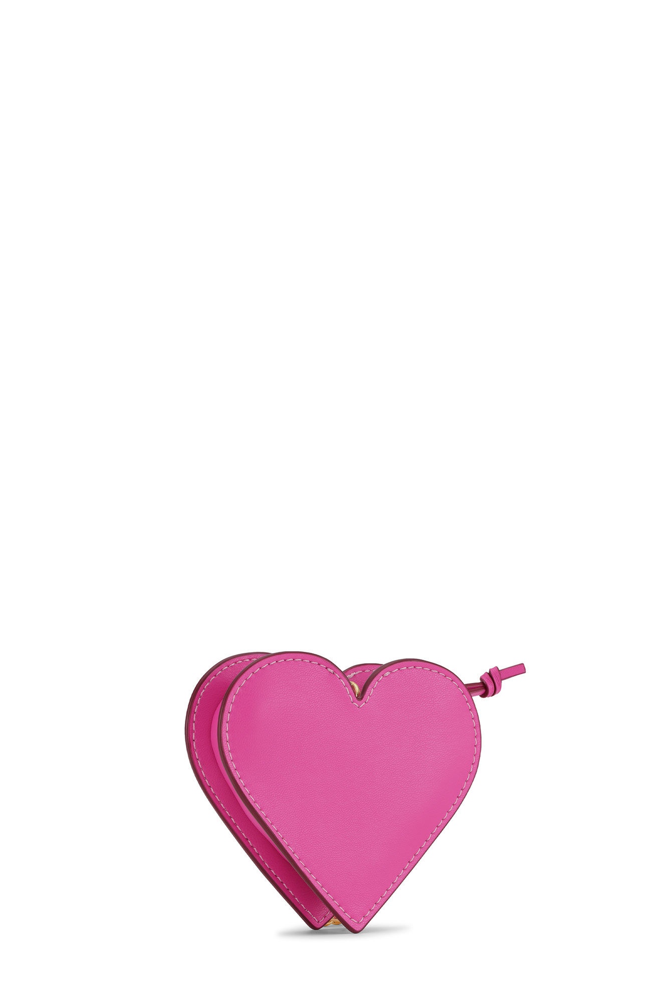 PINK FUNNY HEART ZIPPED COIN PURSE - 2