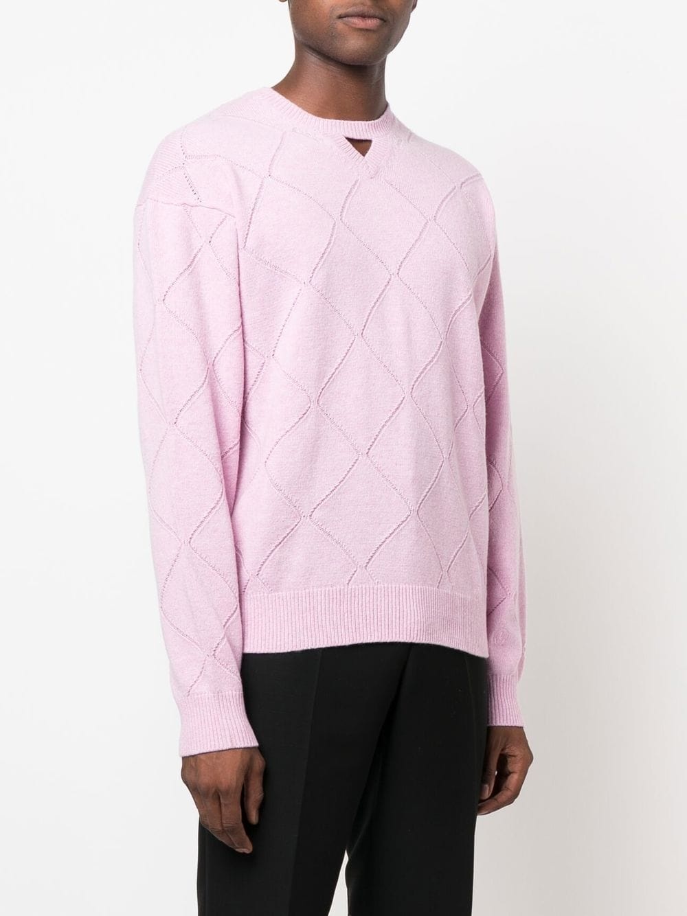 diamond-pattern jumper - 3