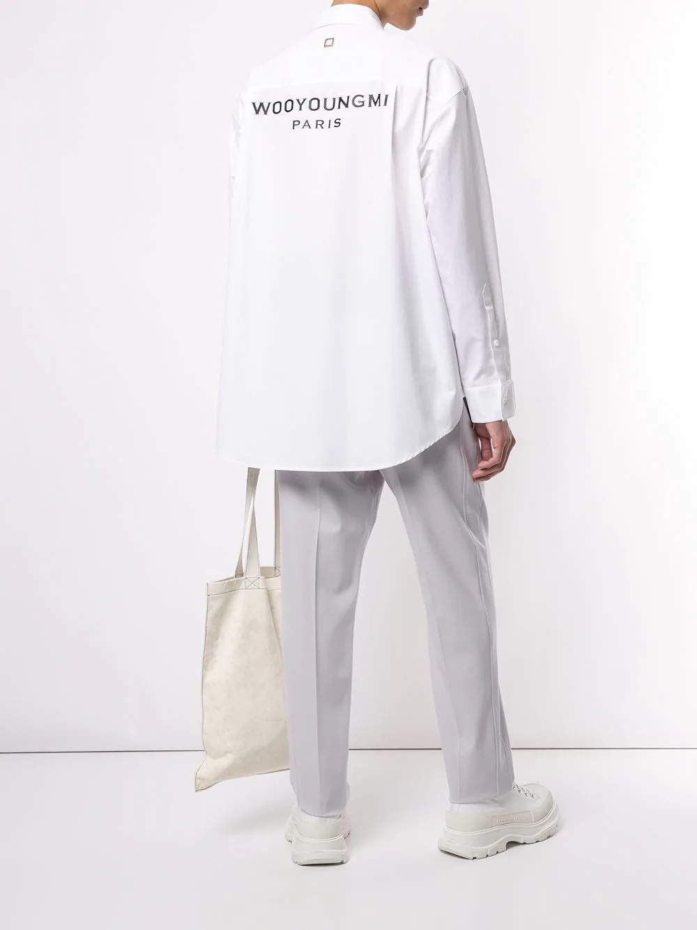 oversized cotton logo shirt - 2