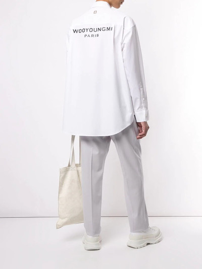 Wooyoungmi oversized cotton logo shirt outlook