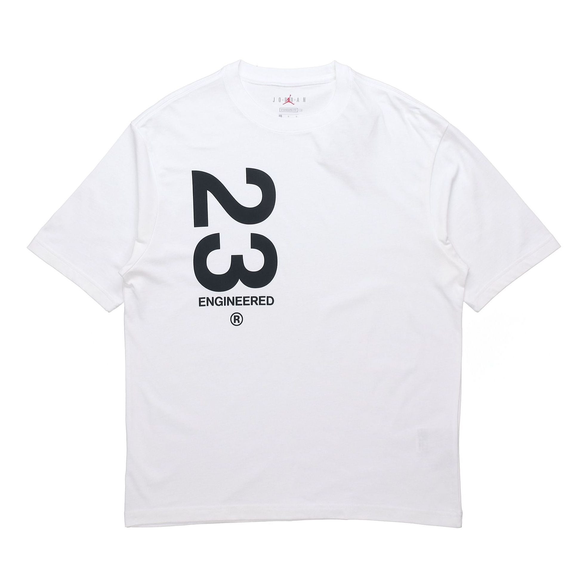 Air Jordan 23 Engineered Alphabet Printing Casual Sports Round Neck Short Sleeve White CZ4909-100 - 1