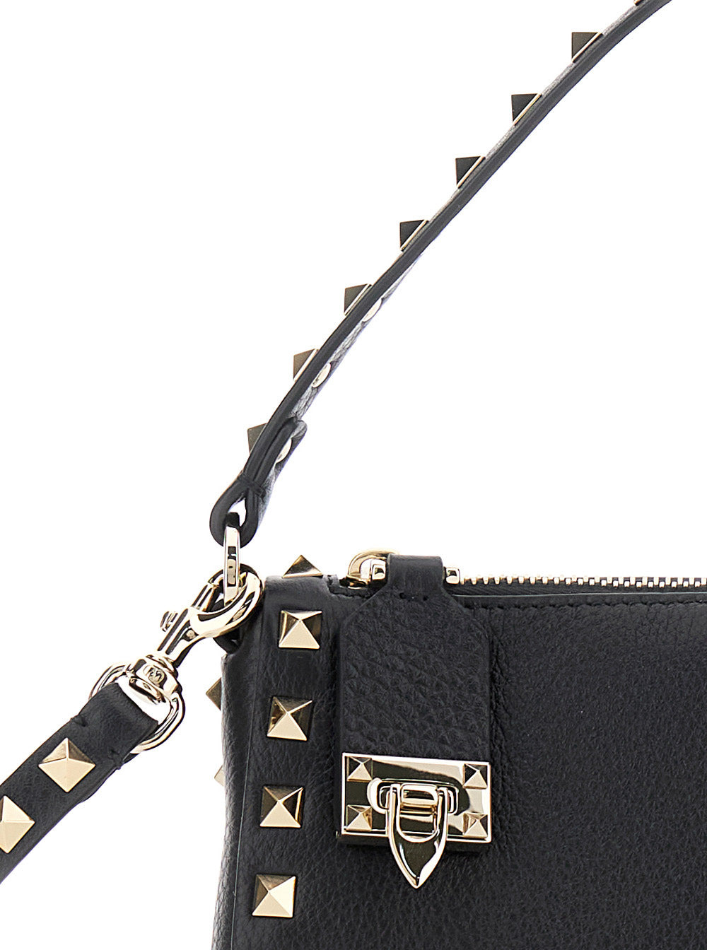 Valentino Garavani Women 'Rockstud' Black Small Handbag With All-Over Rockstud Embellishments And Re - 5