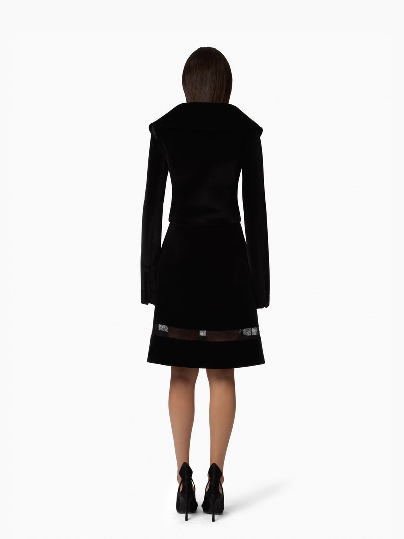 Wide Collar Velvet Jacket 4