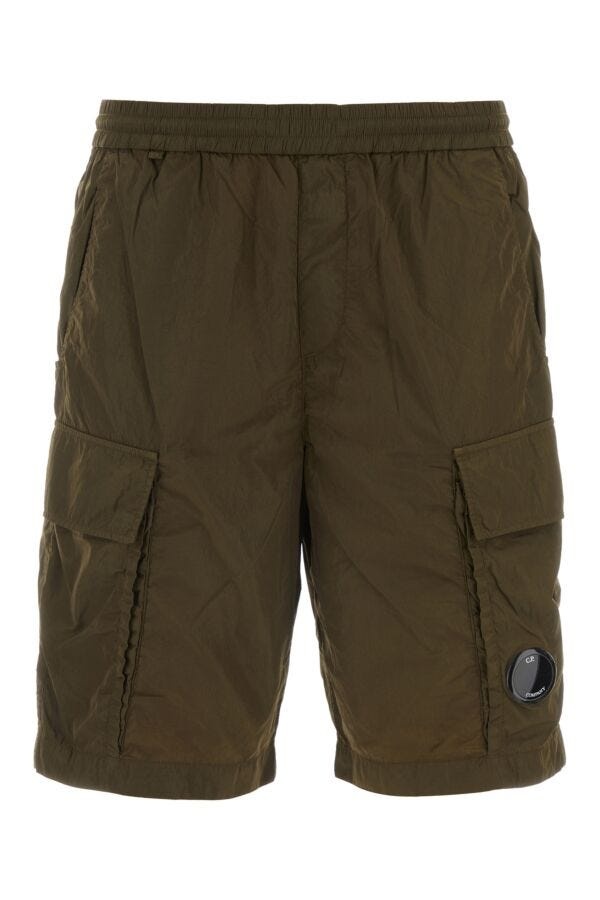 C.P. Company Man Army Green Nylon Bermuda Shorts - 1