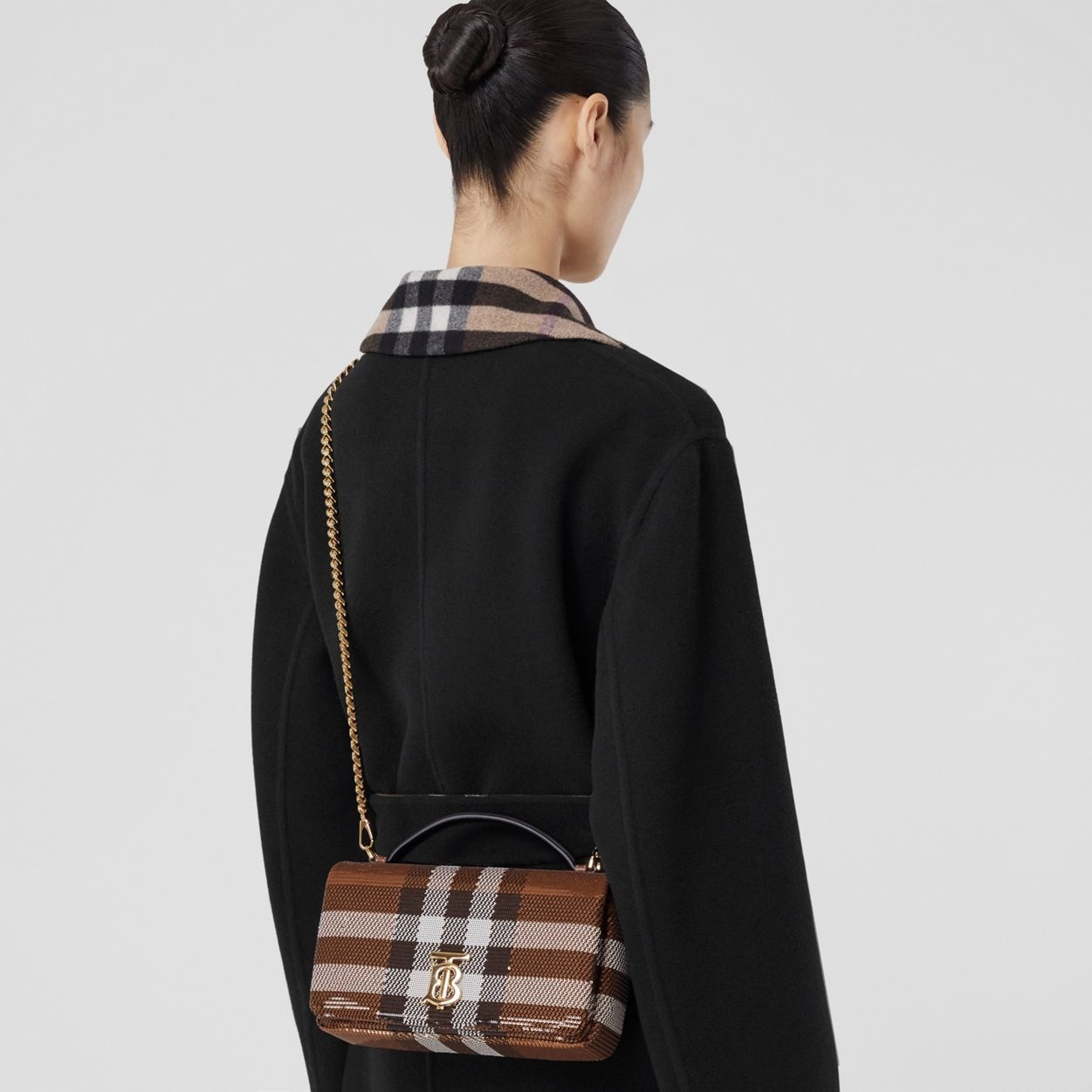 Sequinned Check Small Lola Bag - 10