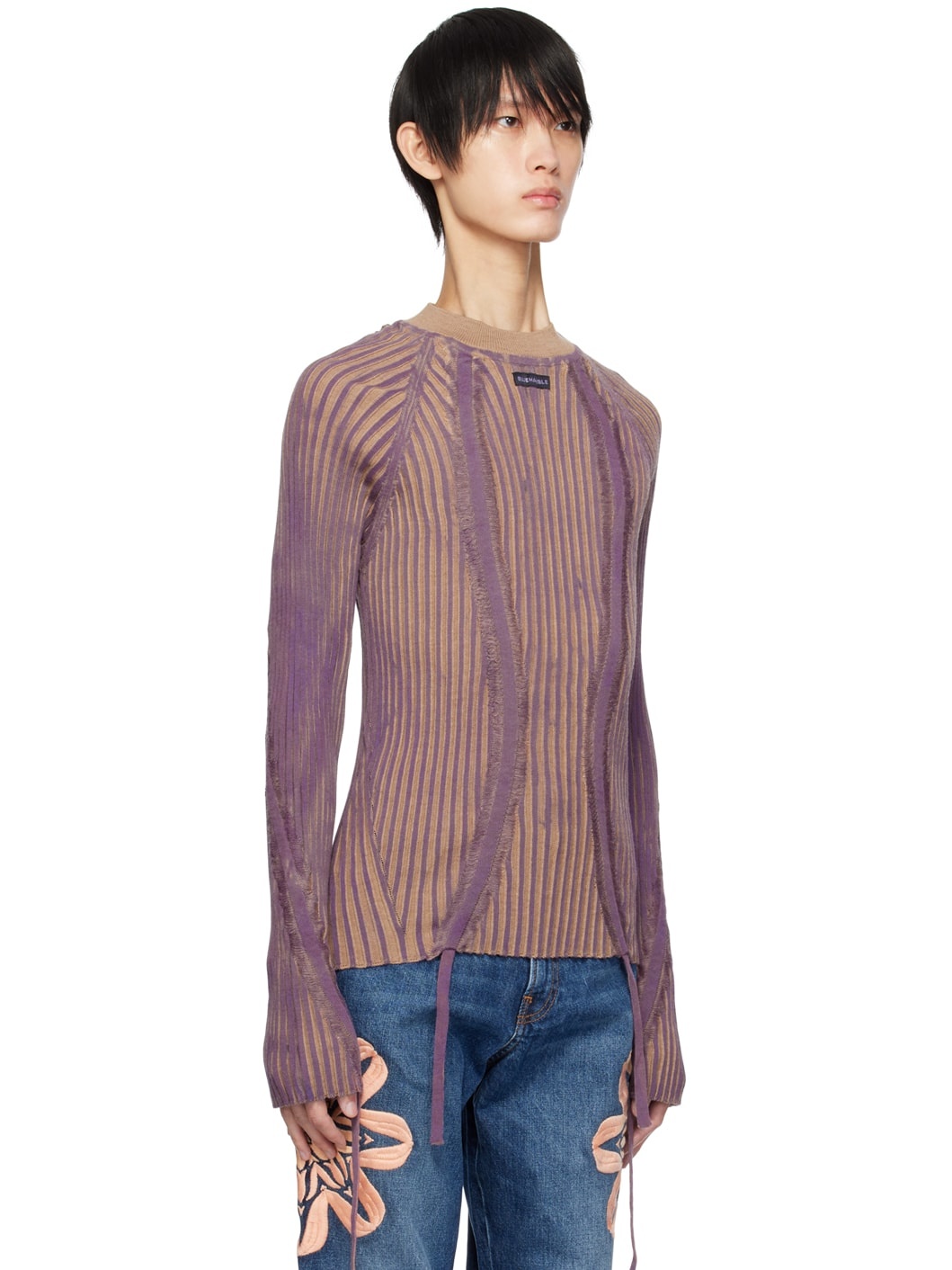 Purple Drawstring Sweater - 2