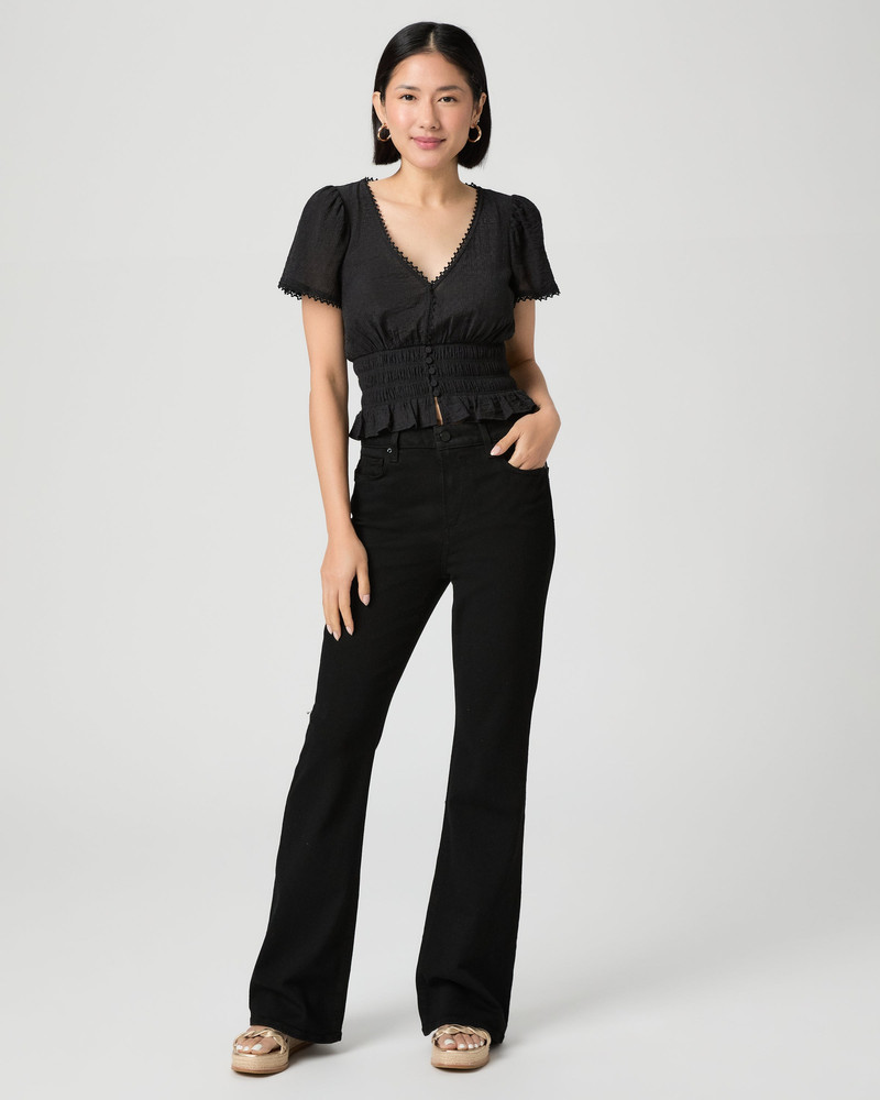 PAIGE High Rise Laurel Canyon Petite Bootcut Jean outlook