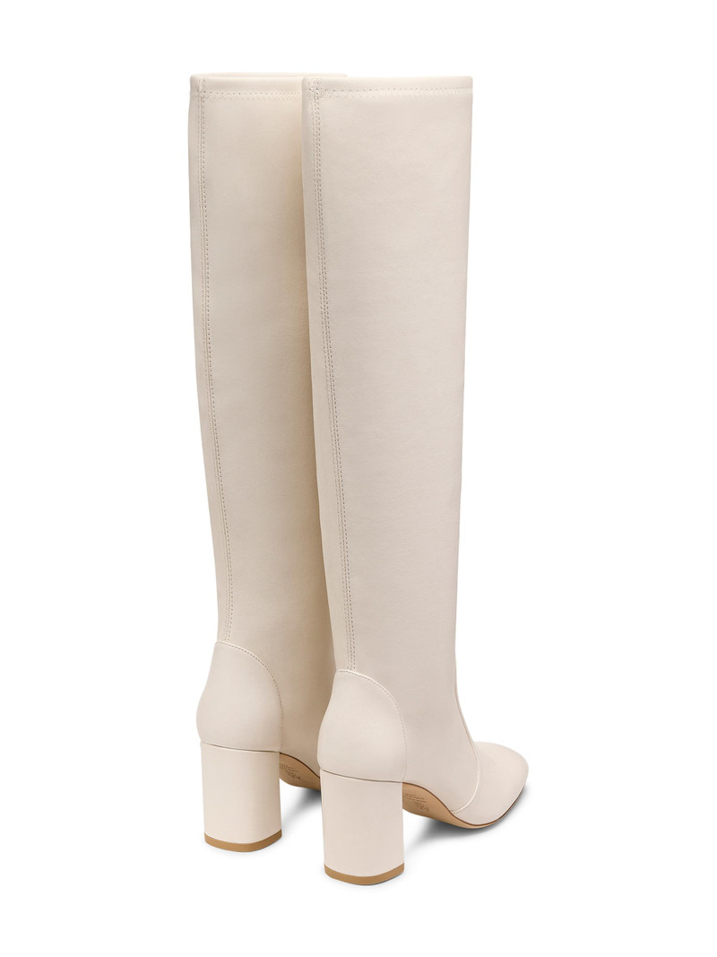 Women's Lucie 75MM Leather Boots - Cream 3