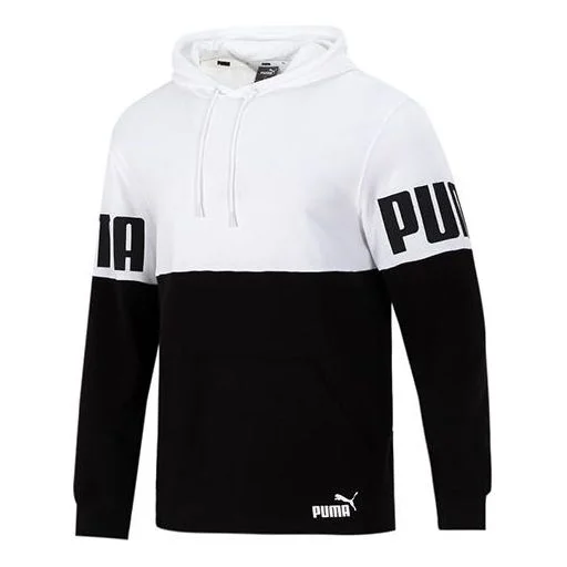 PUMA Logo Printing Sports Breathable Black White Colorblock 'Black White' 847723-02 - 1