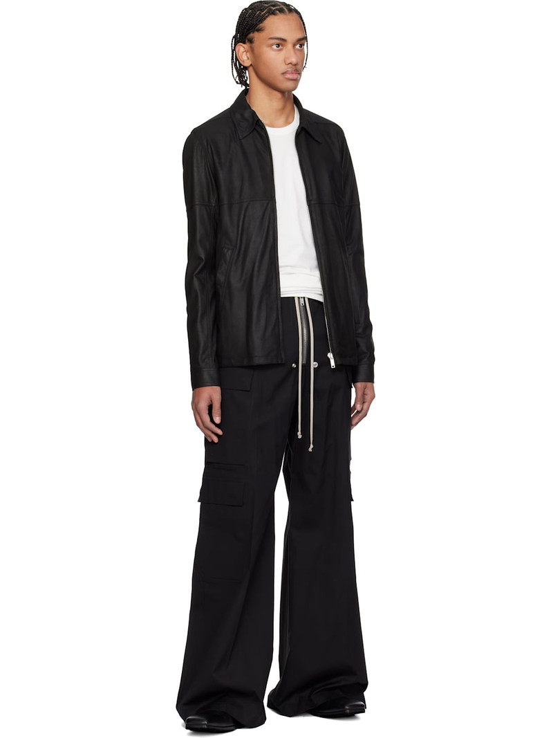Rick Owens Black Temple Brad Leather Jacket outlook