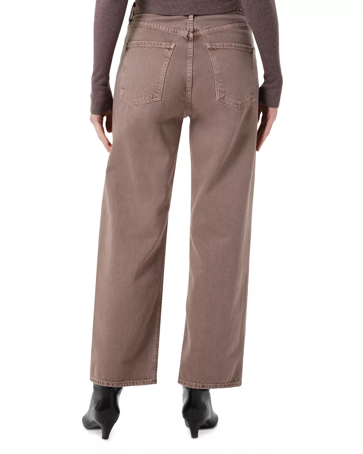 Ren High Rise Wide Leg Ankle Jeans in Ceramic - 3