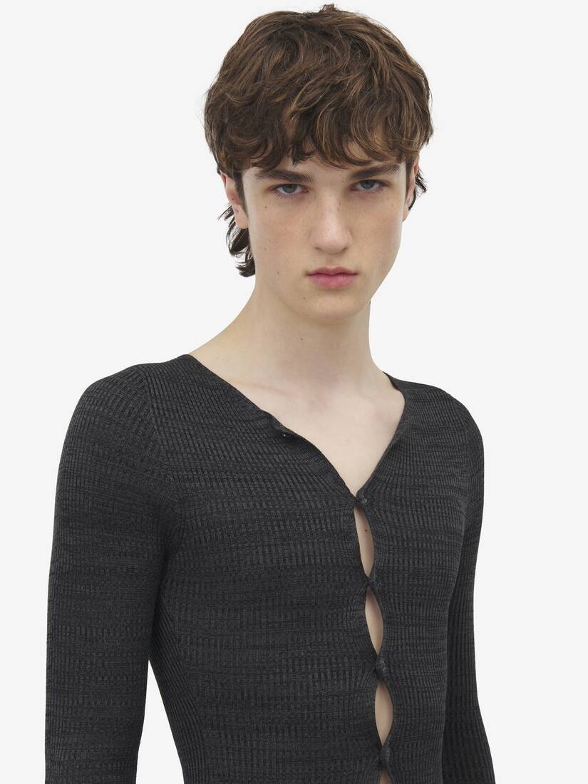 Rib Knit Cardigan - 5