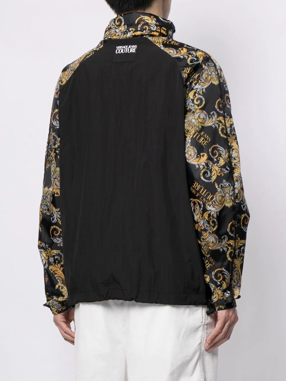 baroque-print track jacket - 4