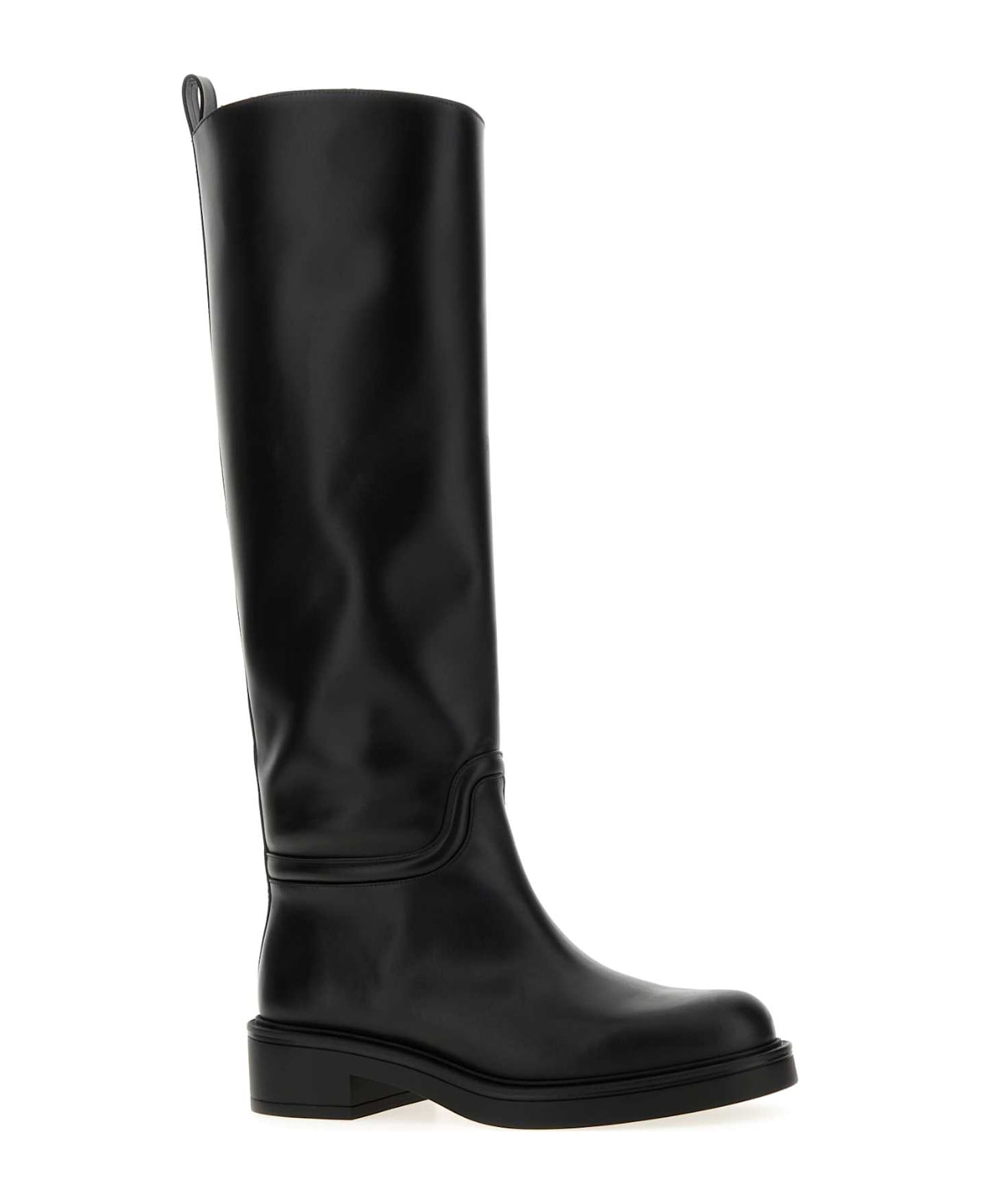 Black Leather Celia Boots - 2
