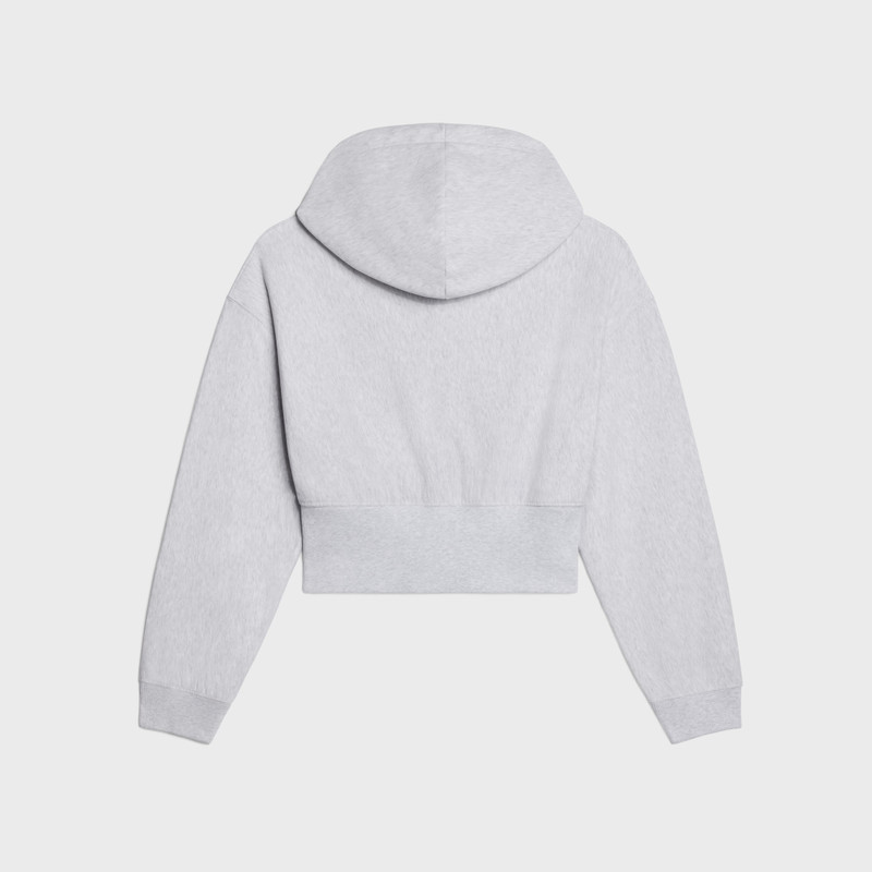 CELINE cropped zipped hoodie IN cotton fleece outlook