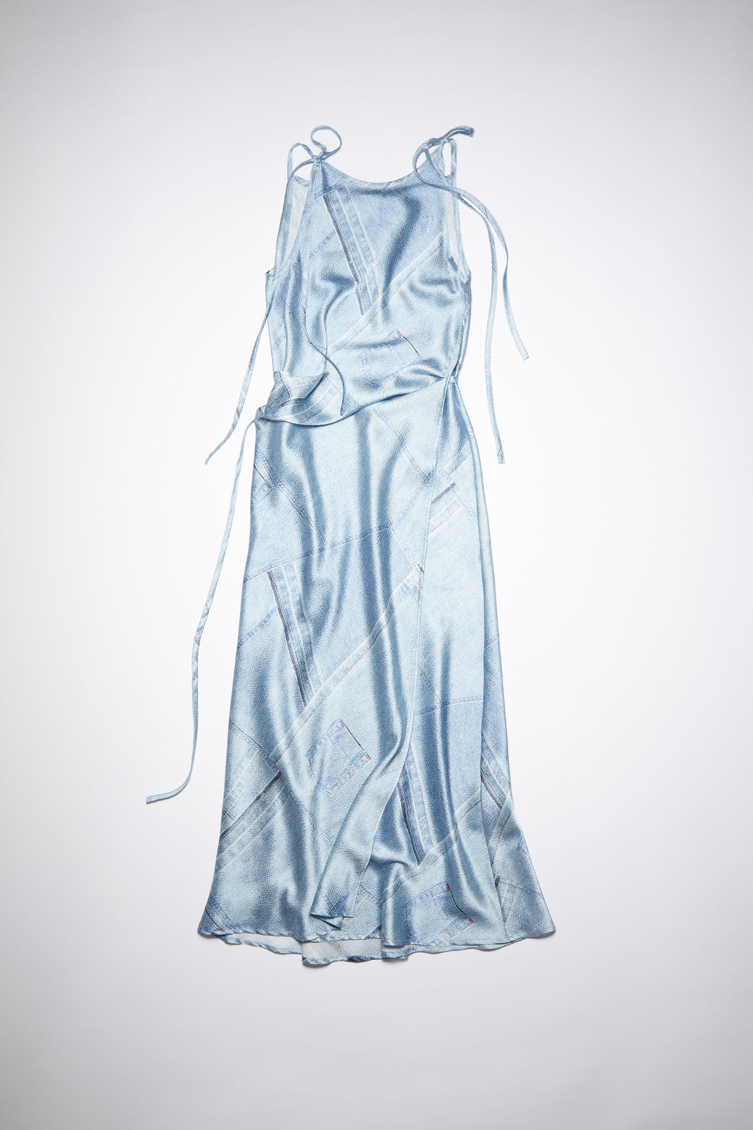 Denim print dress - Denim blue - 1