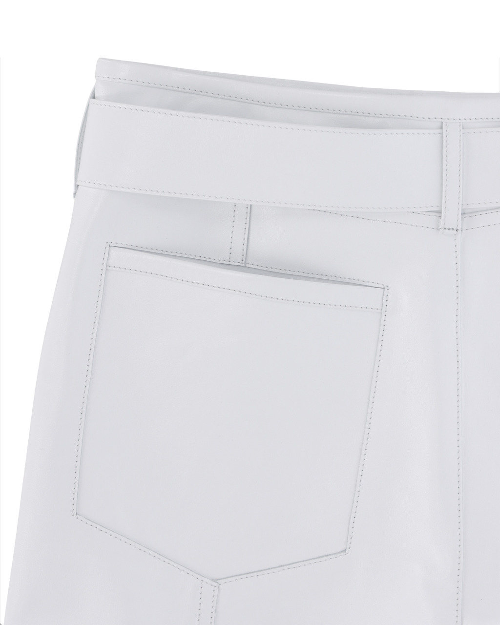 BUCKLE LEATHER PANT - 8