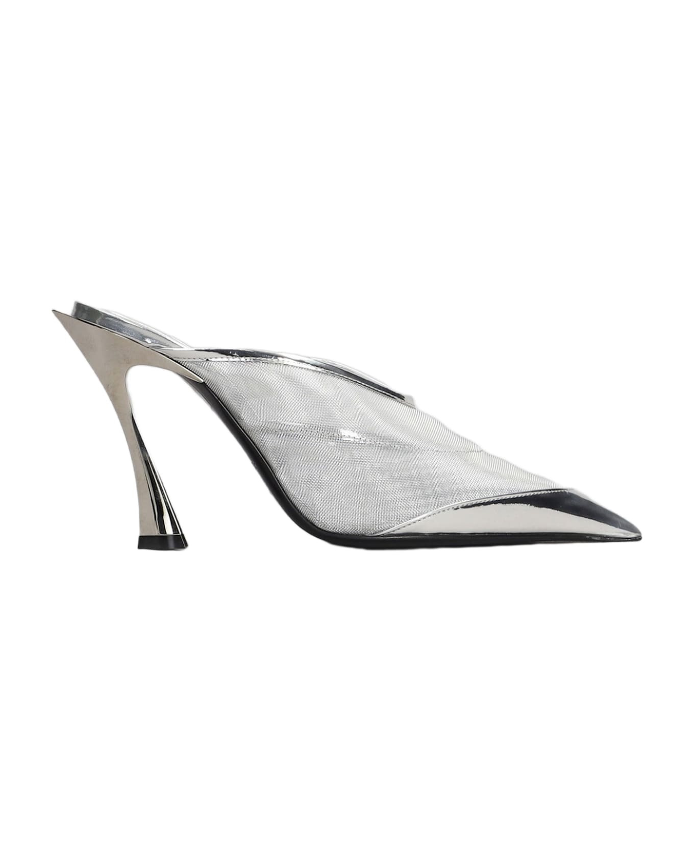 Slipper-mule In Silver Polyamide - 1