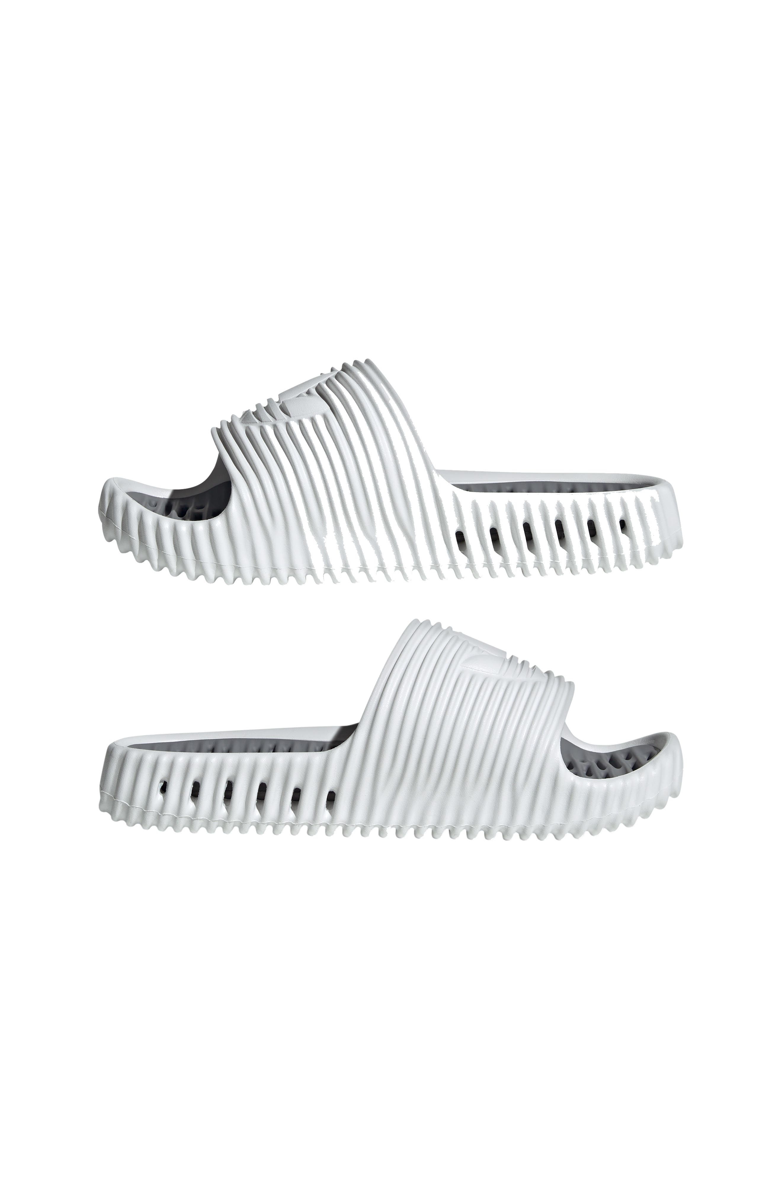 adidas Gender Inclusive Adilette 25 Slide in Crystal White/Grey at Nordstrom - 8