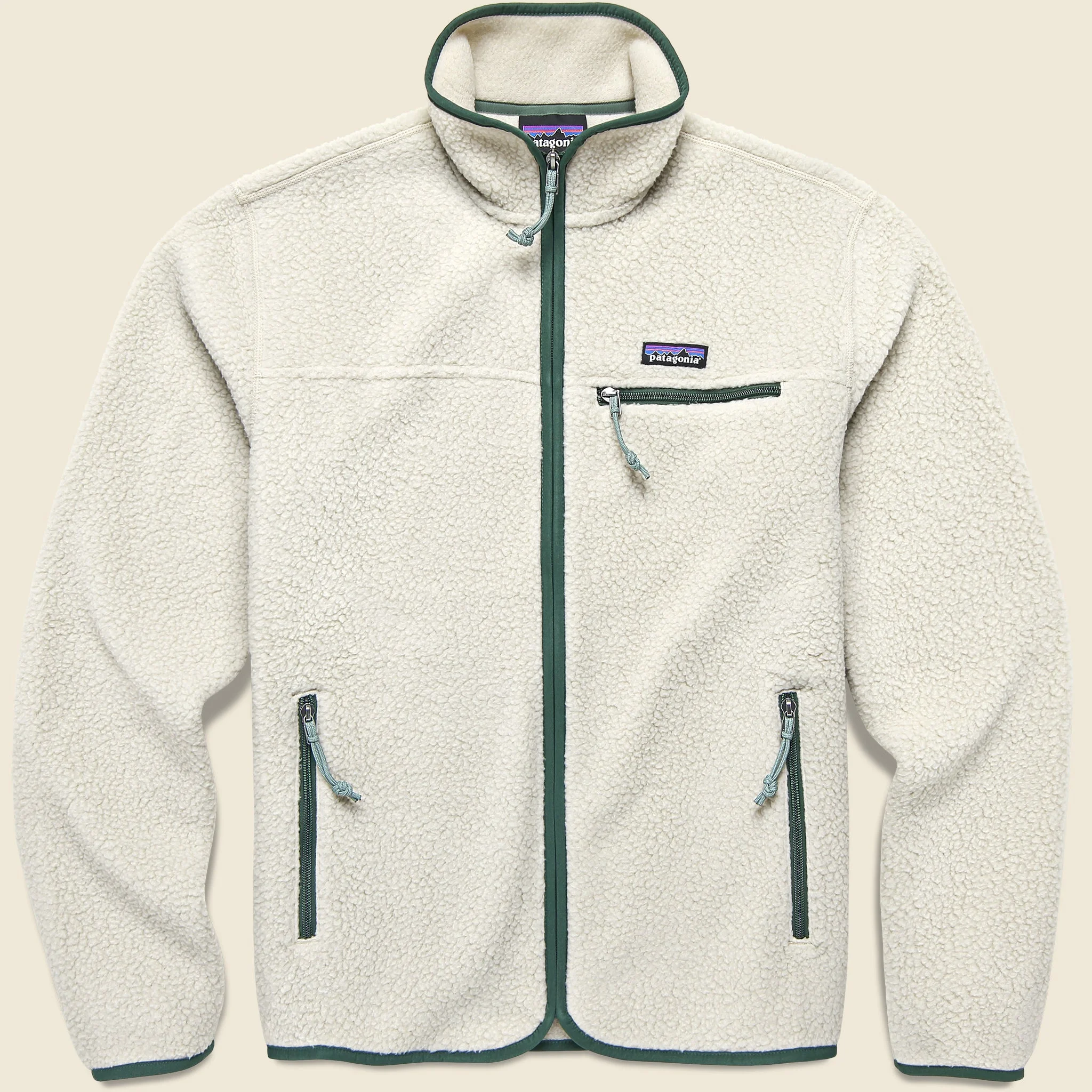 Retro Pile Jacket - Pelican/Canopy Green - 1