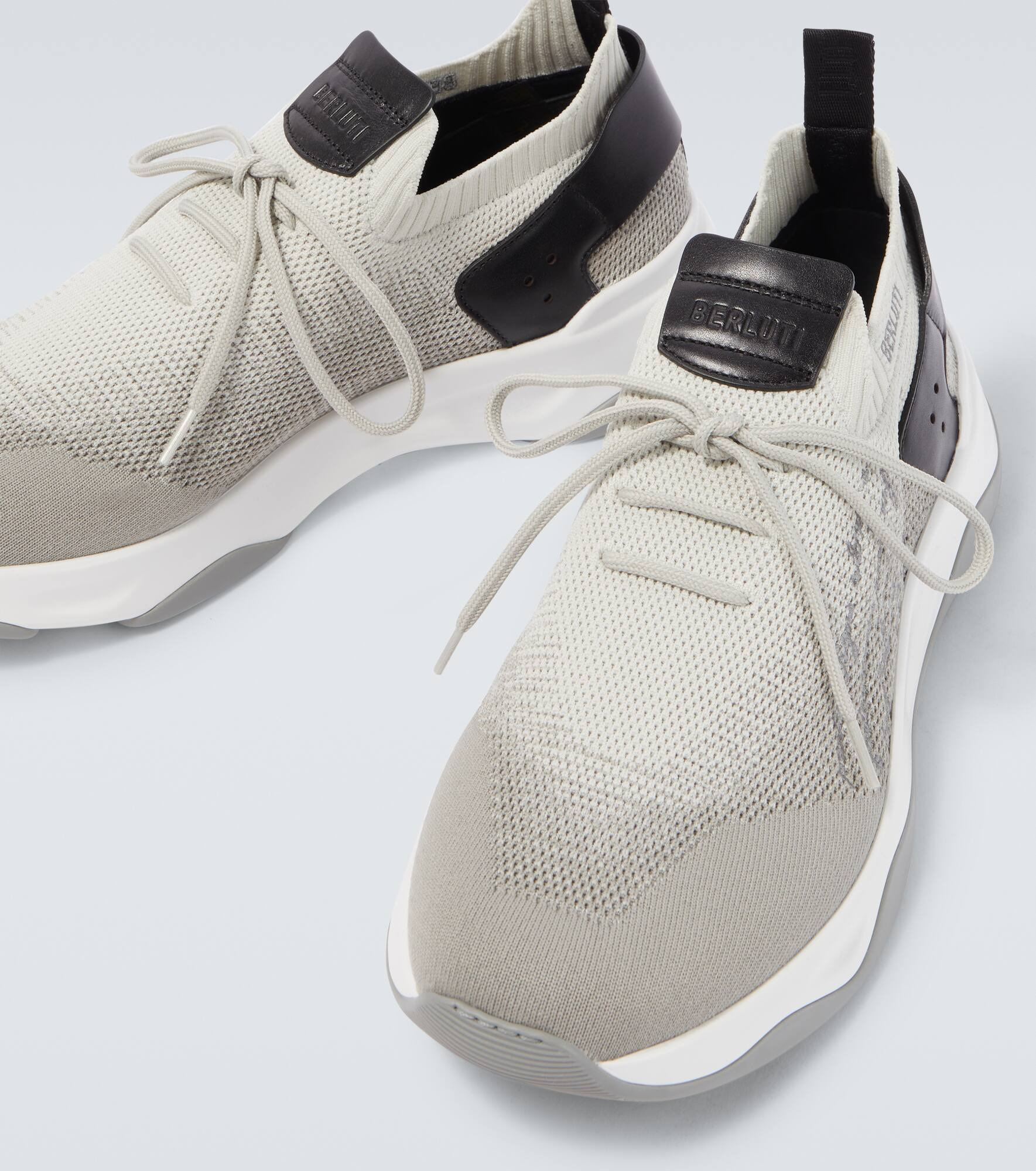 Shadow leather-trimmed sneakers - 3