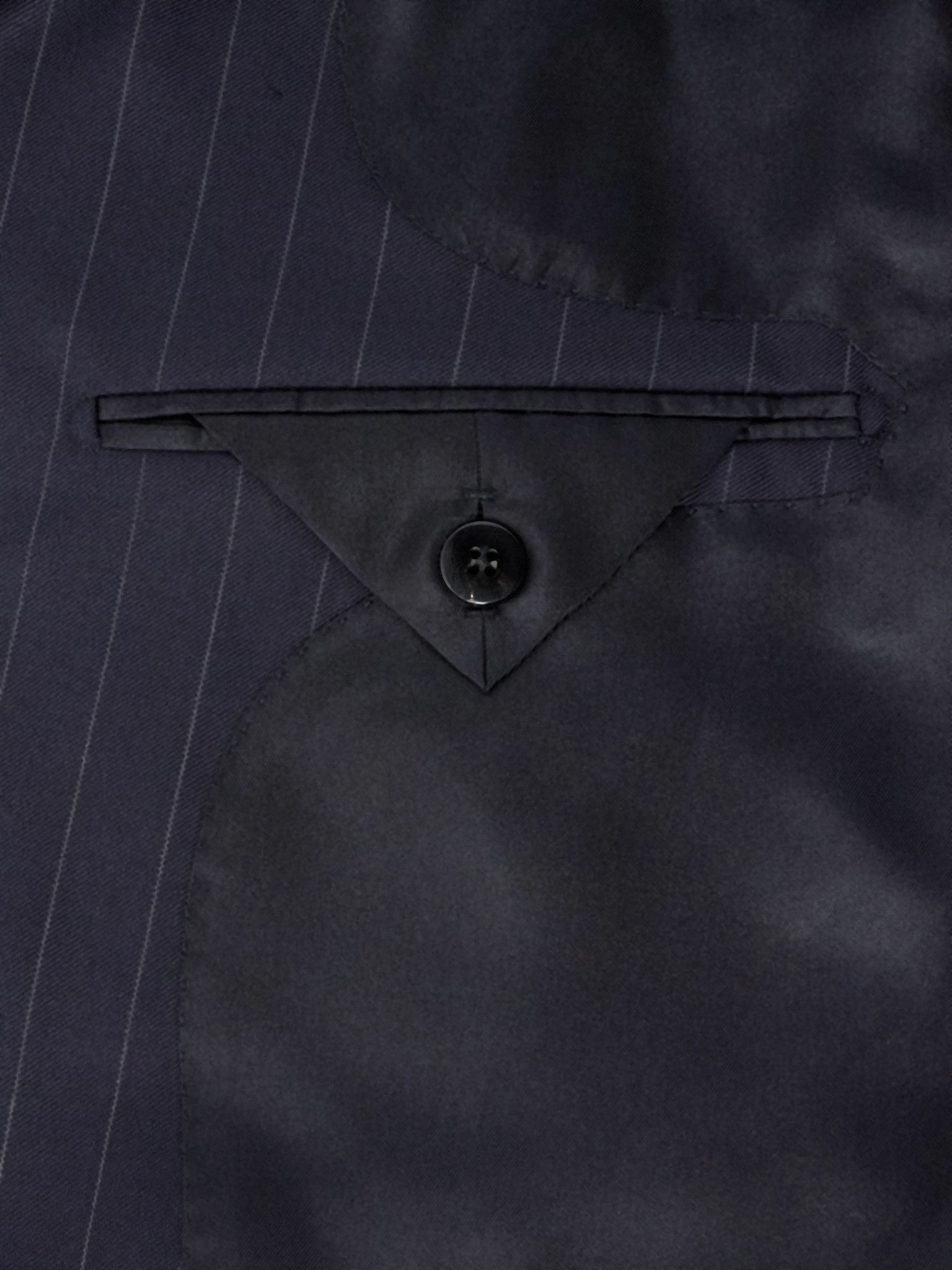 Dyllan Slim-Fit Pinstriped Wool-Twill Suit Jacket Navy - 5