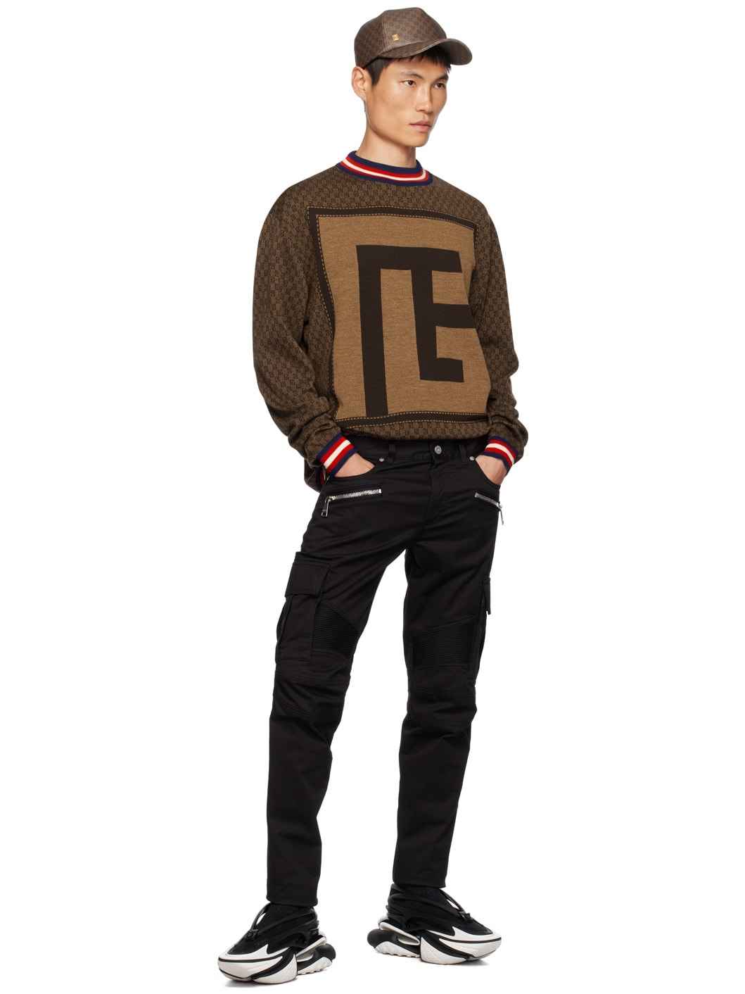 Brown Monogram Sweater - 4