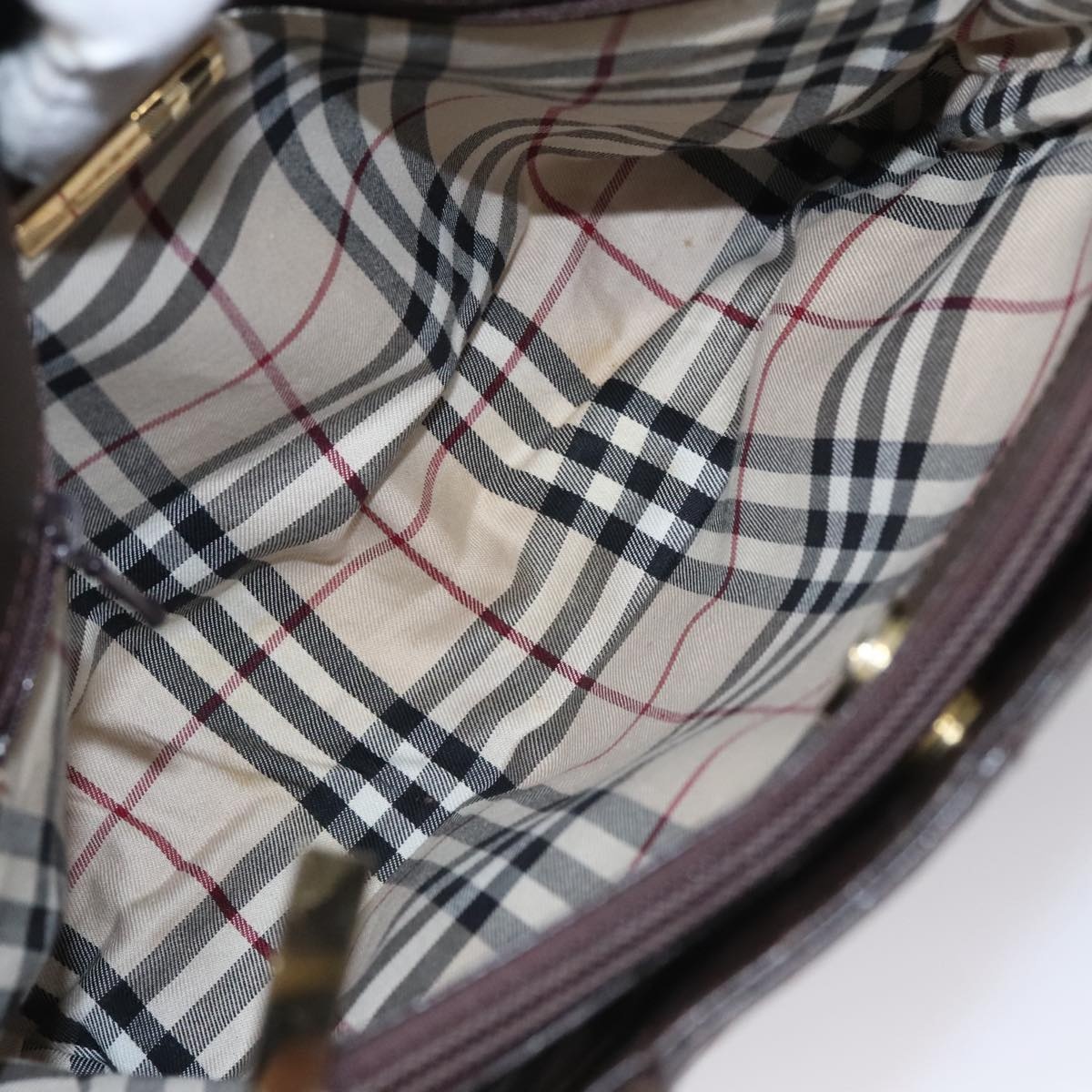 Burberry Hand Bag Leather Brown Gold - 10
