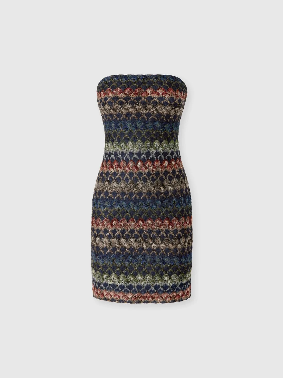 Bustier mini dress with lace motif - 1