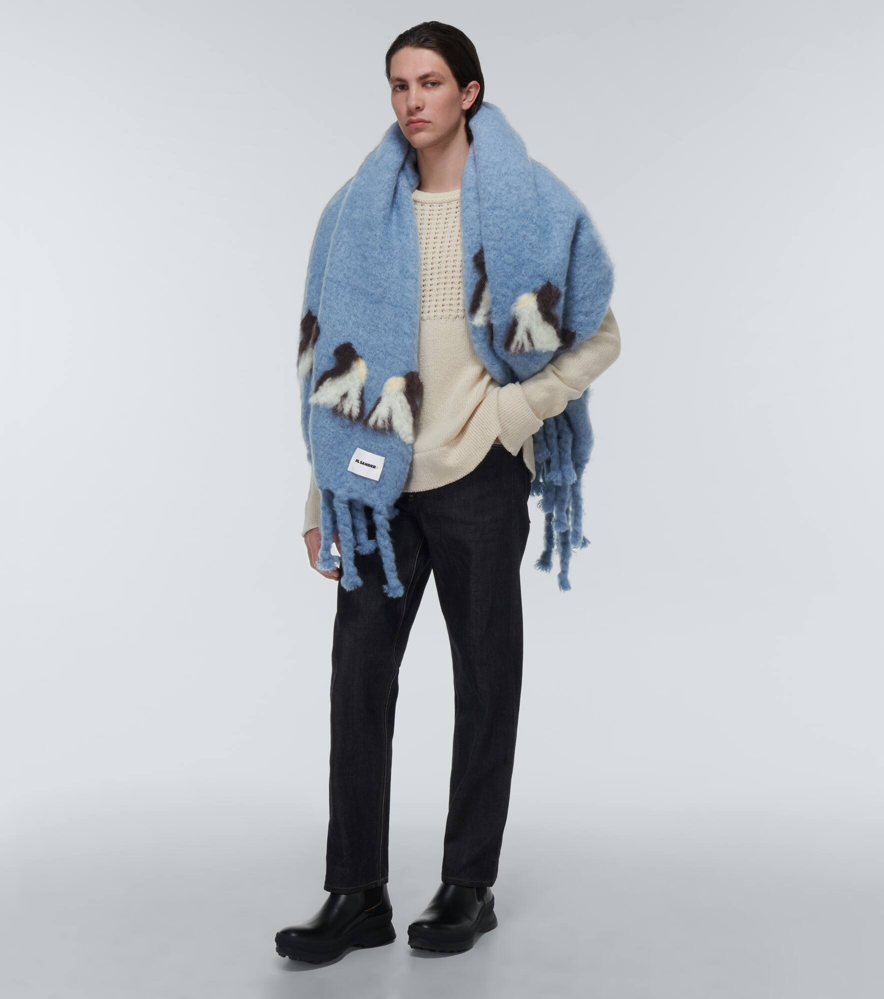 Mohair and wool-blend scarf - 4
