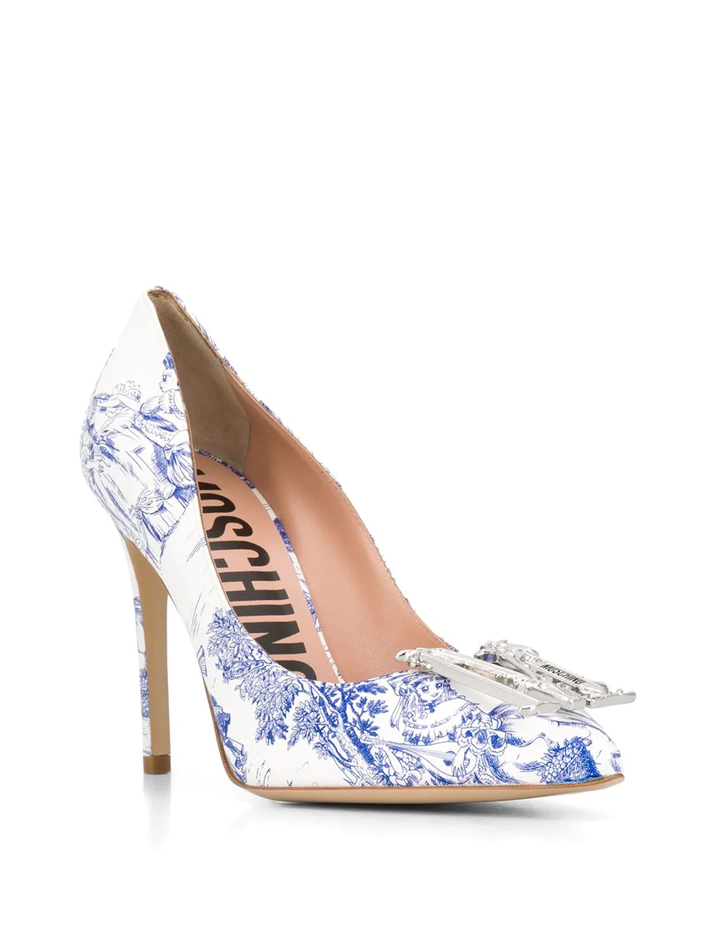 printed baroque M pumps - 2