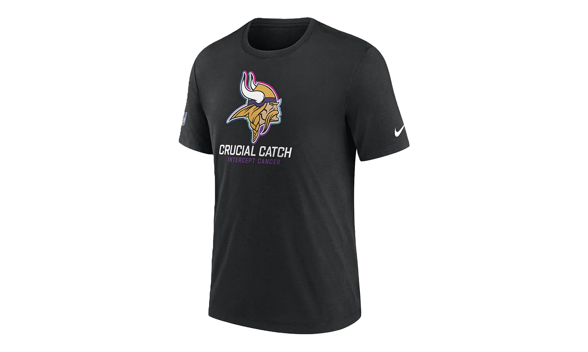 NFL Minnesota Vikings 2024 Crucial Catch T-Shirt "Black" 02G3 00A ZUK GXZ - 1