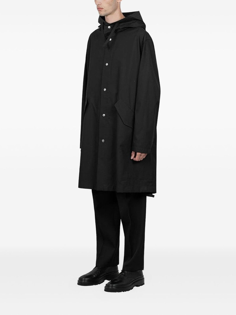 Jil Sander logo-print hooded raincoat outlook