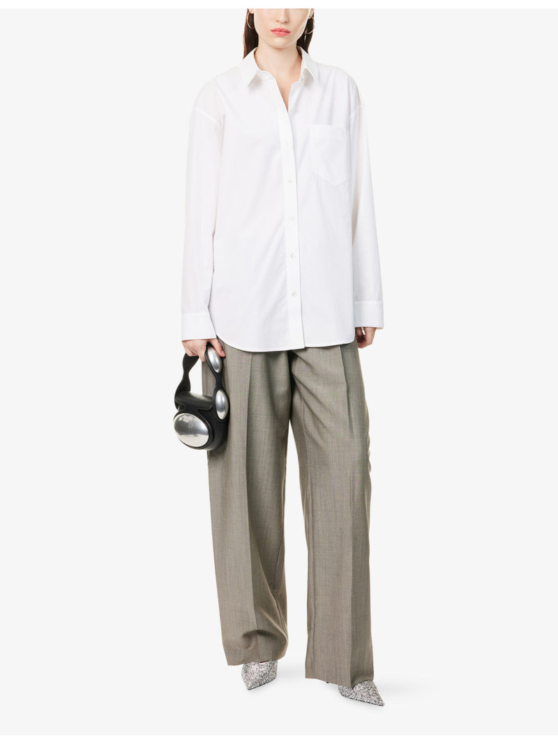 Alexander Wang Tailored Mid-Rise Wool-Blend Trousers outlook