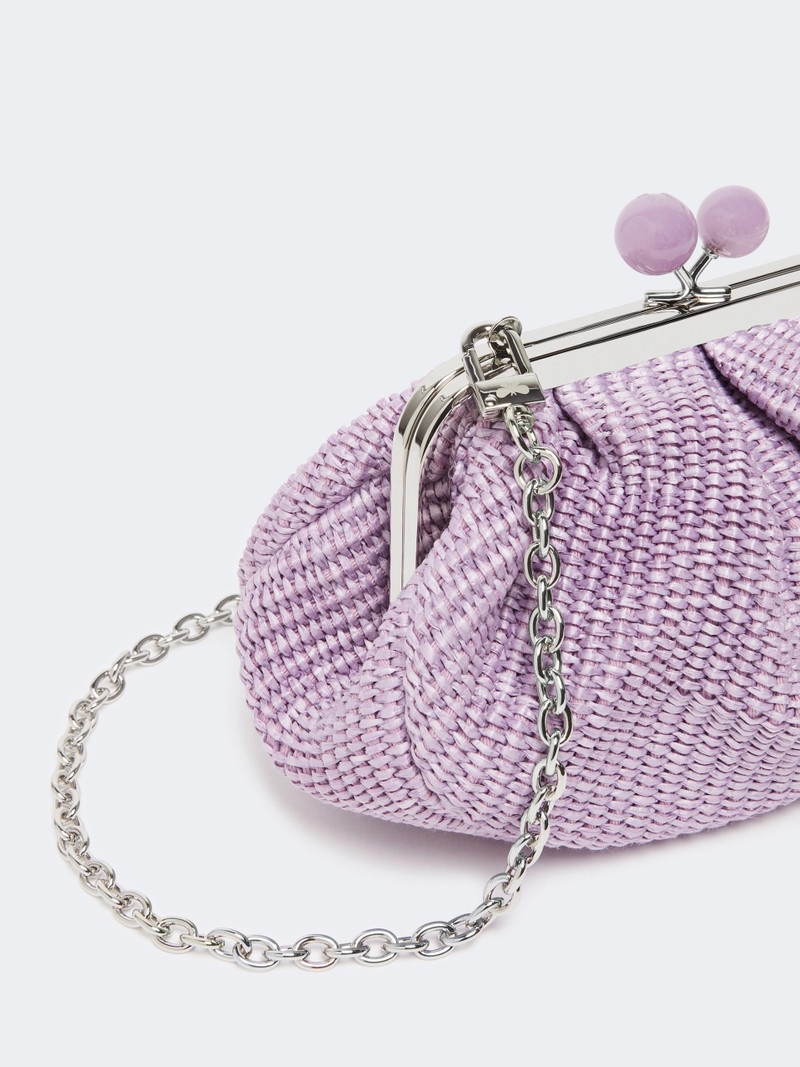 PALMAS Small raffia-effect Pasticcino Bag - LILAC 4