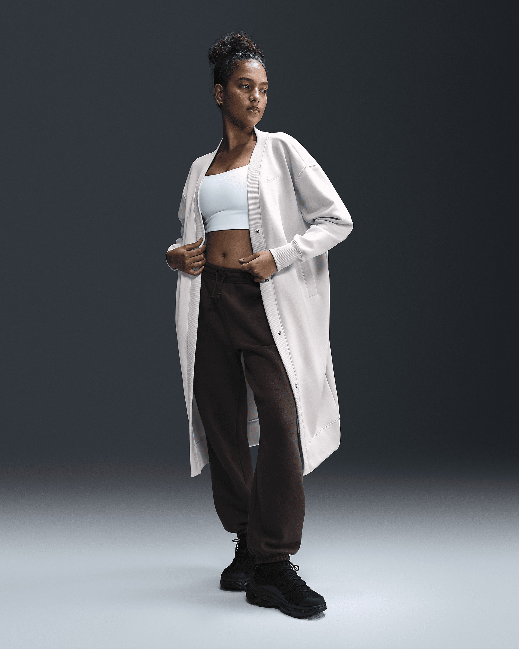 Nike Sportswear Phoenix Fleece Women's Oversized Long Cardigan - 4