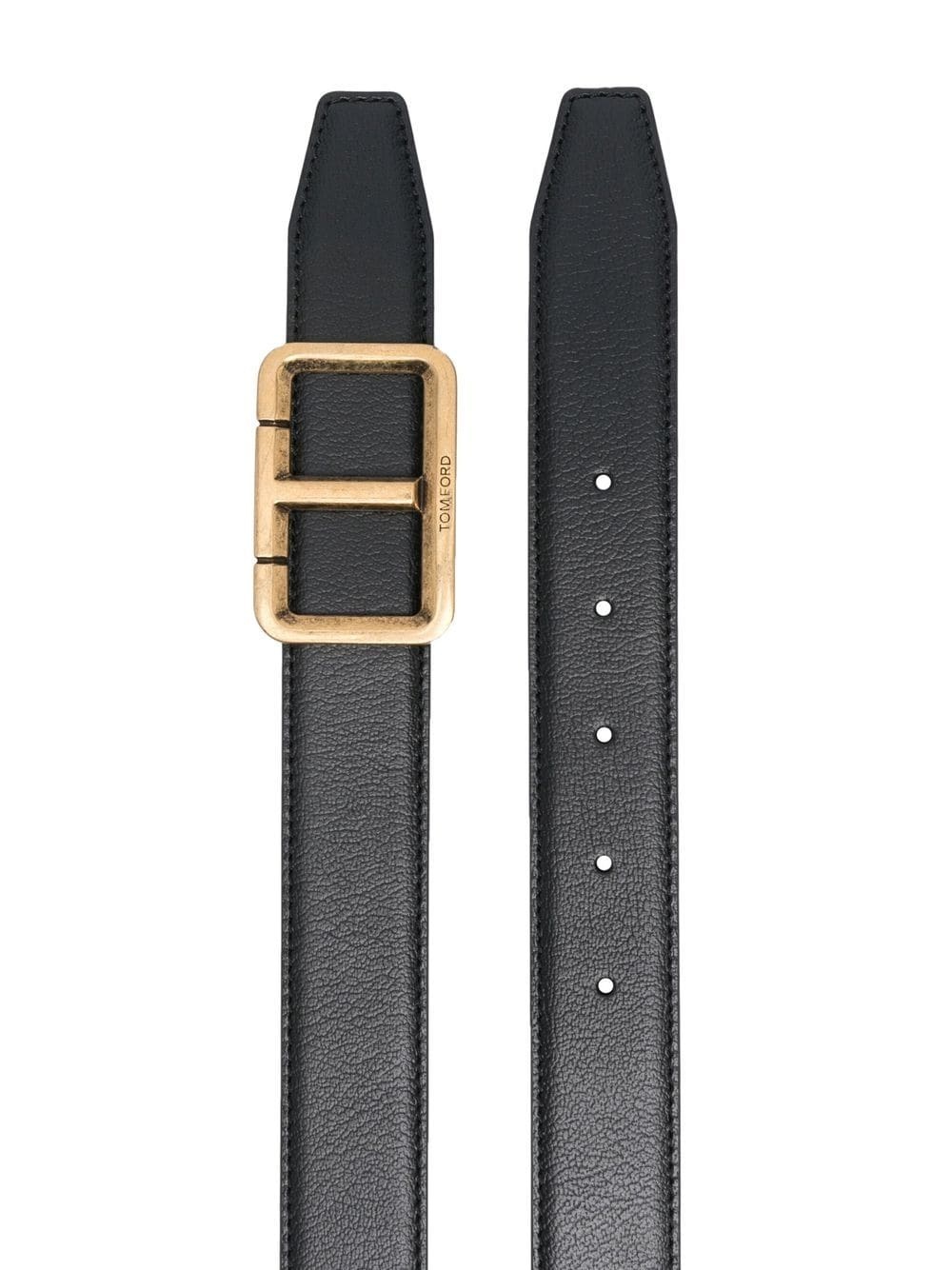 buckle leather belt - 2