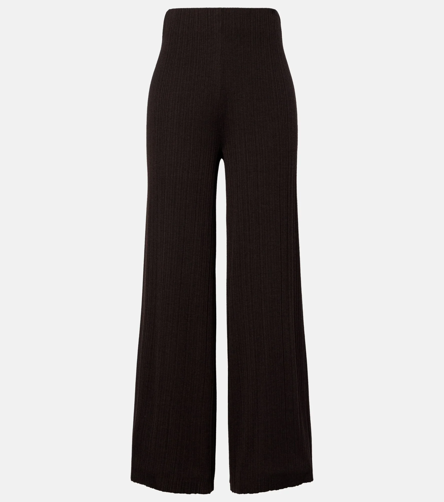 Cashmere, wool, and silk wide-leg pants - 1