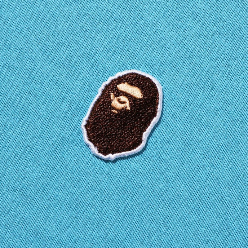 A BATHING APE® BAPE Multi Fonts Relaxed Fit Heavy Weight Long-Sleeve 'Sax' outlook