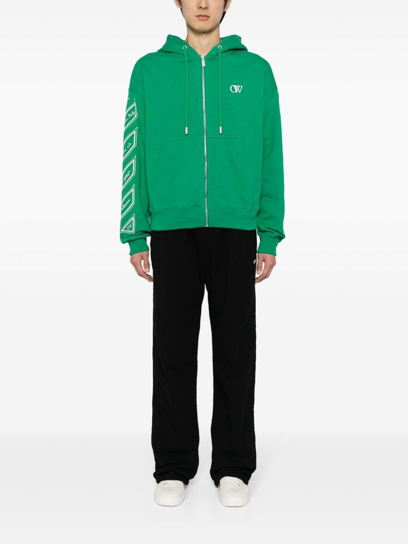 Off-White Diag-stripe zip-up hoodie outlook