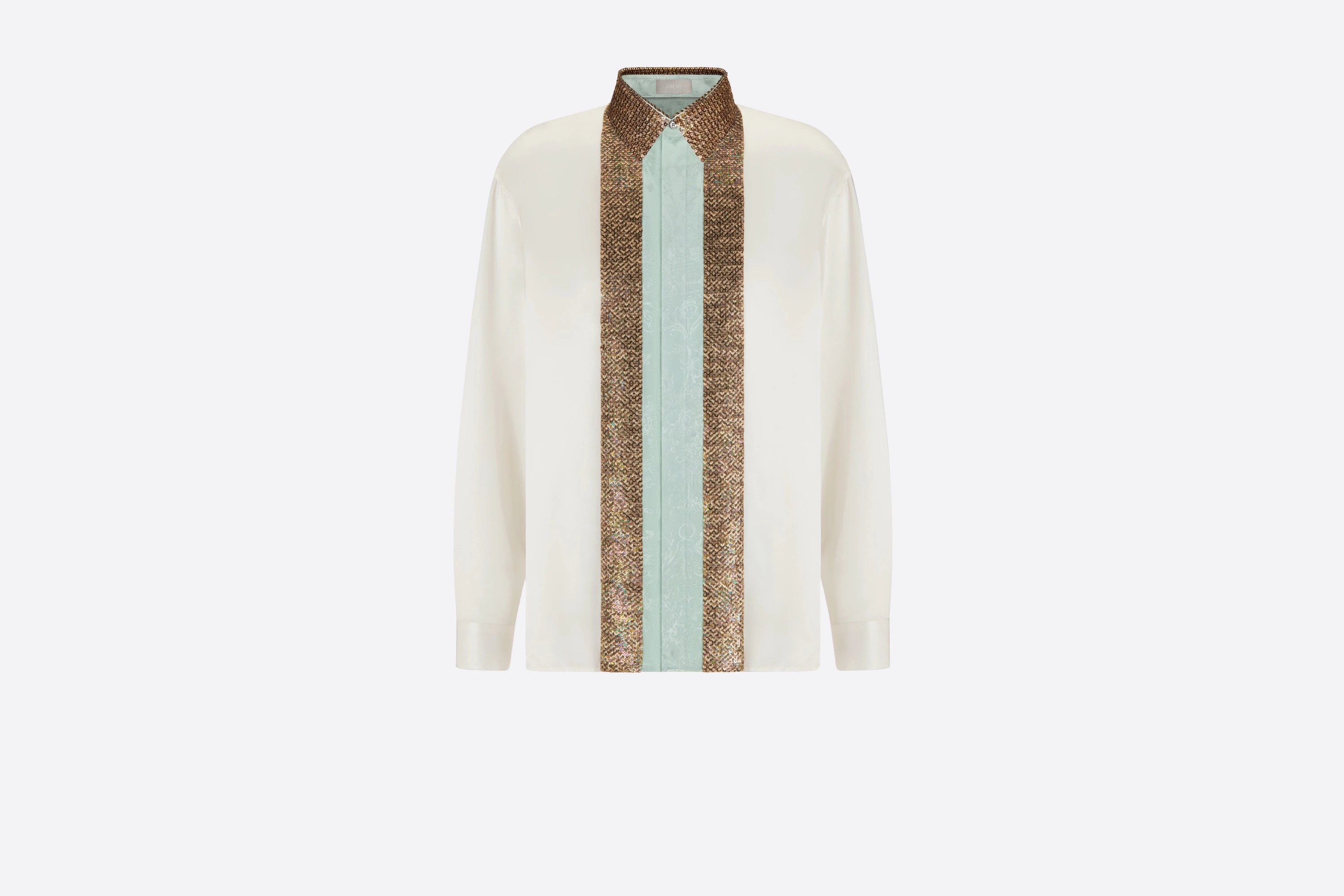Shirt with Sequined Plastron - 4