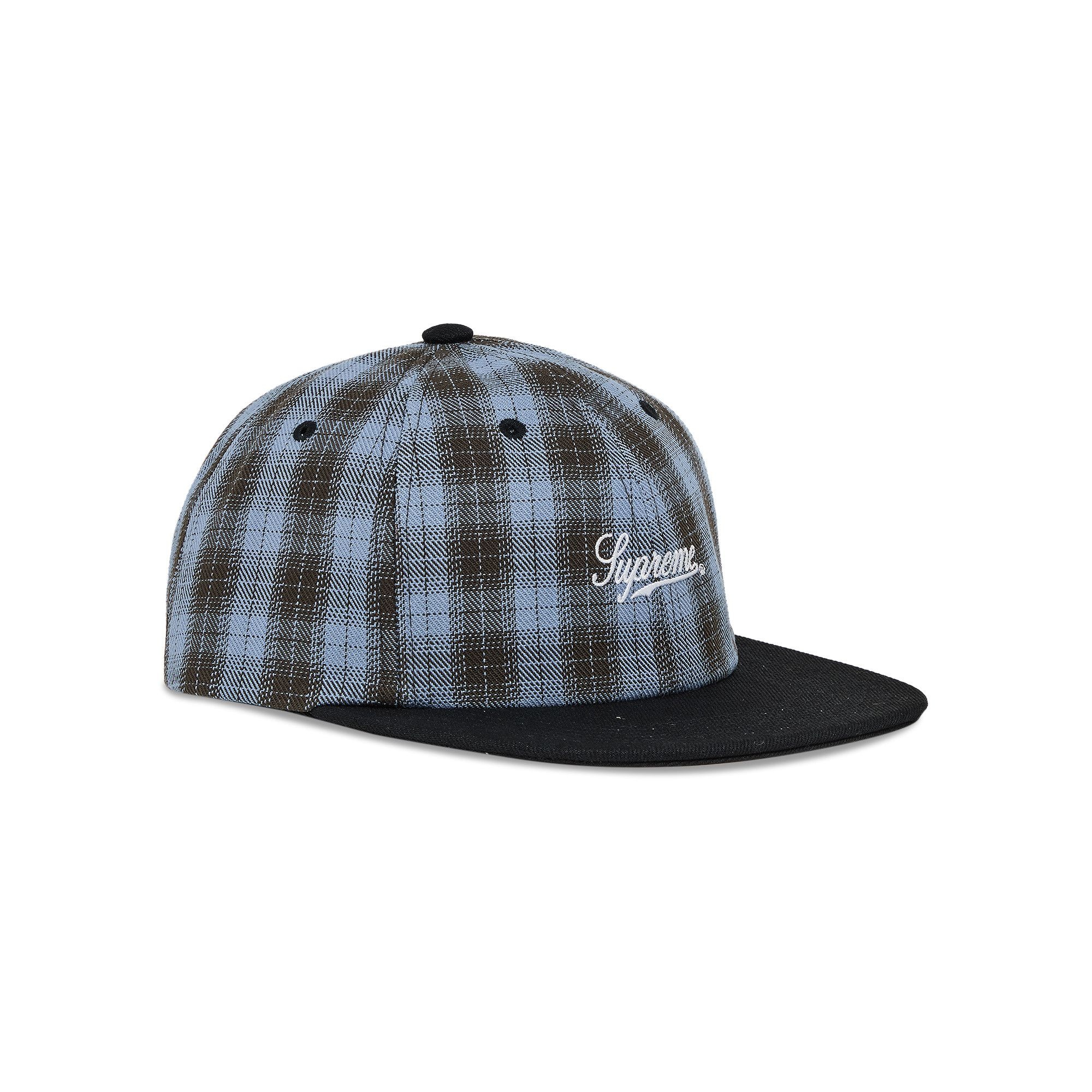 期間限定 数量限定 6-Panel Logo Script Supreme Supreme 'Blue REVERSIBLE | Plaid' 帽子