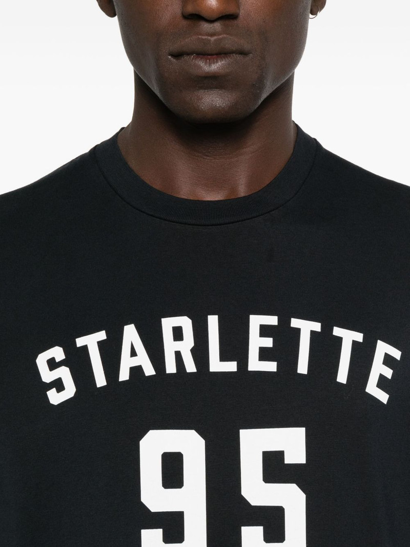 lettering-print T-shirt 4