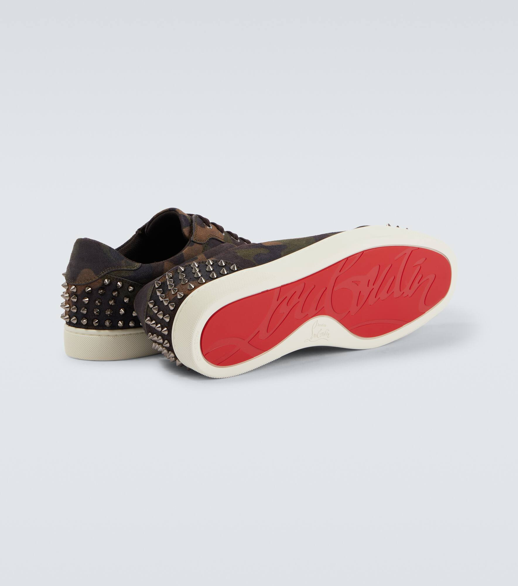 Seavaste camouflage spiked suede sneakers - 7