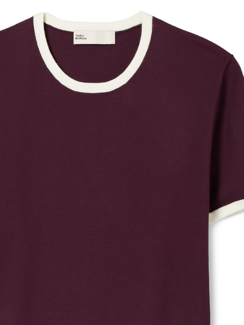 TORY BURCH contrast-trim T-shirt outlook