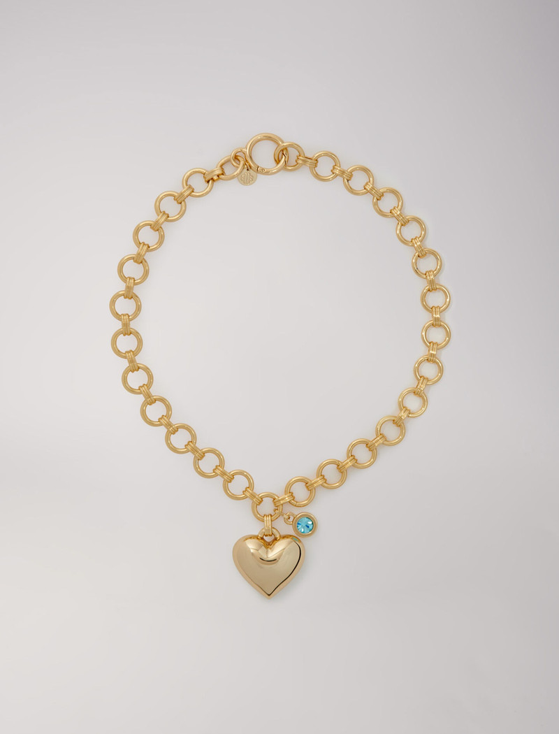 Gold heart necklace 1